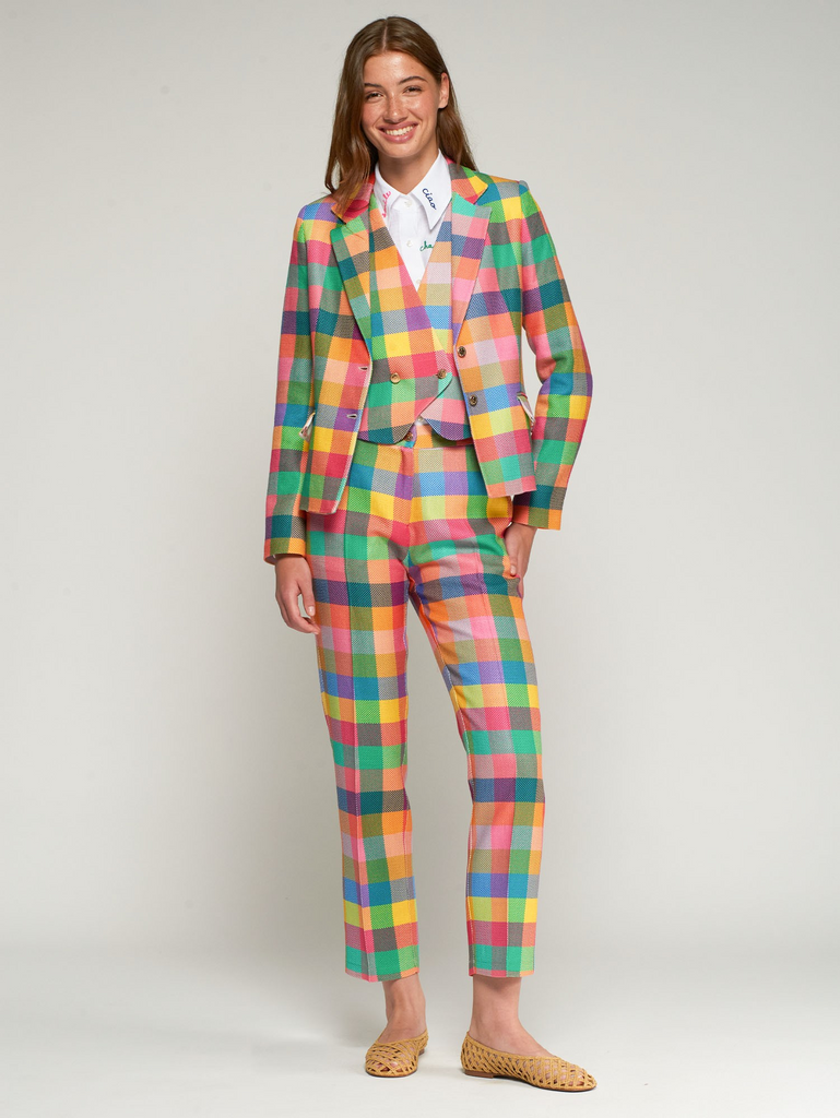 Vilagallo Tiffany Pant - Multicolor Gingham
