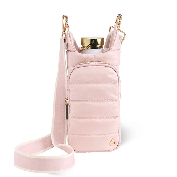 WanderFull Matte HydroBag Crossbody with Striped Strap - Blush/Cream