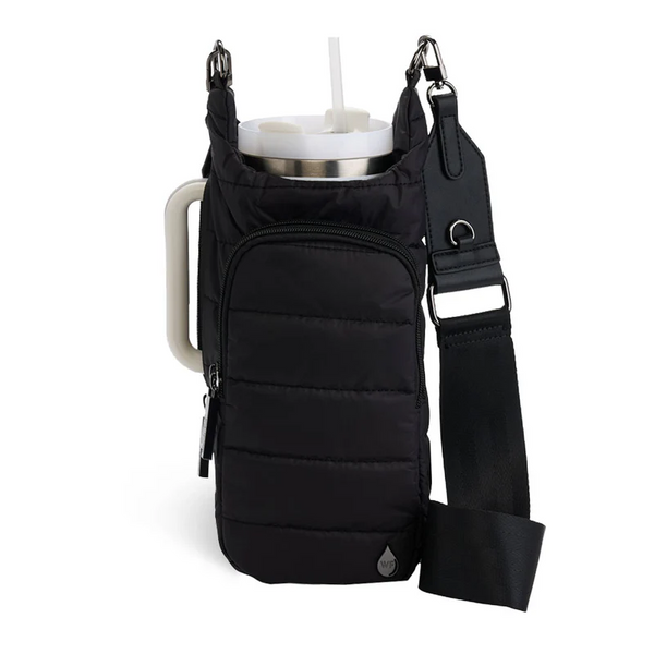 WanderFull Vegan Leather Trim Matte HydroBag Handle™ - Black