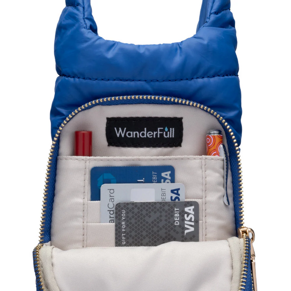 WanderFull Matte HydroBag Crossbody with Solid Strap - Lapis