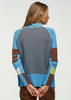 Image of Zaket & Plover Checkered Funnel Neck Merino Wool Blend Sweater - Galactic