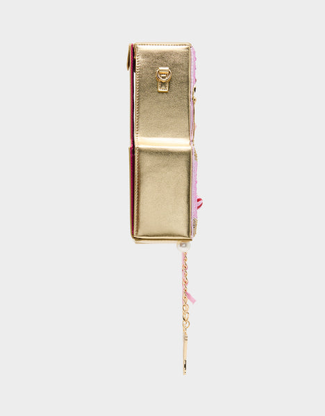 Betsey Johnson Nutcracker Crossbody Bag - Pink