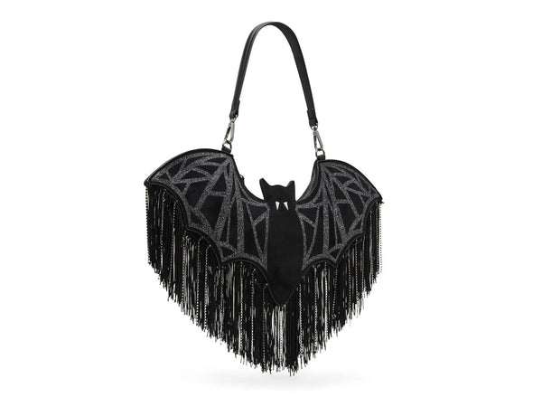 Betsey Johnson Wingin' It Bat Shoulder Bag - Black