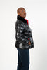 Image of Karl Lagerfeld Paris Faux Fur Collar Water Resistant Zip Front Short Puffer Jacket - Black