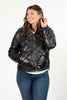 Image of Karl Lagerfeld Paris Hooded Pearl Embellished Anorak Puffer Jacket - Black