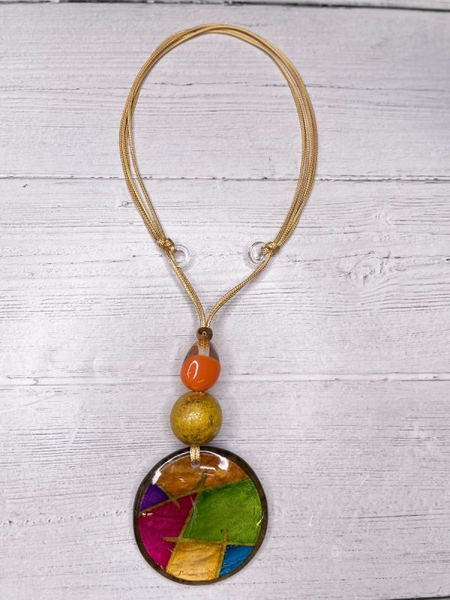 Alisha.D Stained Glass Pendant Necklace