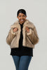 Image of NVLT Faux Fur Crop Jacket - Gold
