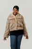 Image of NVLT Faux Fur Crop Jacket - Gold