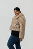 Image of NVLT Faux Fur Crop Jacket - Gold