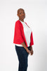 Image of Pure Essence Bamboo Jersey Shrug - Rosso Red