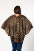 Image of Pure Essence Animal Print Cape - Nature Multi