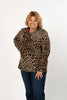 Image of Pure Essence Animal Print Envelope Collar Tunic - Nature Multi