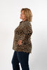 Image of Pure Essence Animal Print Envelope Collar Tunic - Nature Multi