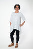 Image of Pure Essence Abstract Dot Print Hi/Low Button Front Tunic - White/Black