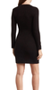 Image of Tash + Sophie by Tiana B Long Sleeve Textured Self-Tie Belt Dress - Black