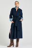 Image of Shirty Amelie Longline Cotton Shirt Dress - French Navy Pincord