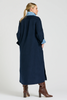 Image of Shirty Amelie Longline Cotton Shirt Dress - French Navy Pincord