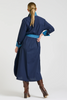 Image of Shirty Pia Longline Cotton Shirt Dress - French Navy/Denim
