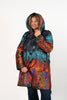 Image of UbU Reversible Button Front Hooded Parisian Raincoat - Fall Storm