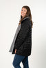 Image of UbU Reversible Quilted Car Coat - Houndstooth/Black