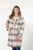 Image of UbU Sueded Knit Walker Coat - Winter Plaid