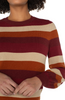 Image of Liverpool Long Sleeve Crew Neck Sweater - Burgundy Multi Stripe