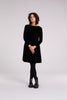 Image of Sympli Velvet Reversible Trapeze Dress 3/4 Sleeve - Black