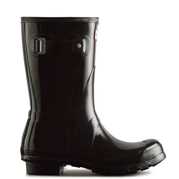 Hunter Women's Original Short Gloss Rain Boot - Black