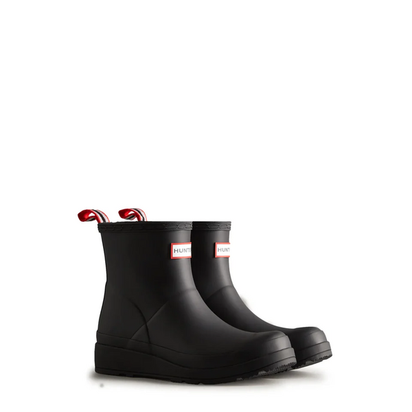 Hunter Women's PLAY™ Short Rain Boot - Black/Hunter Red