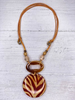 Image of Alisha.D Short Drop Pendant Necklace - Rust