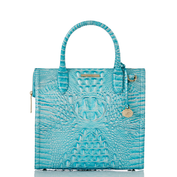 Brahmin Caroline Satchel - Dusty Blue Melbourne