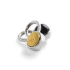 Image of Brighton Pebble Dot Onyx Reversible Hoop Earring