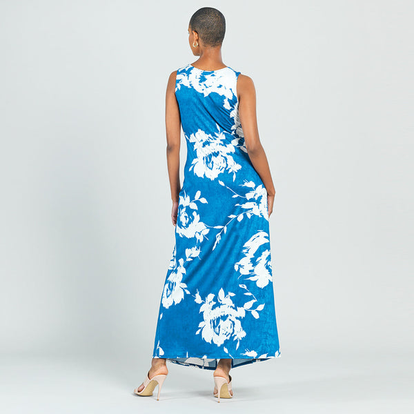 Clara Sunwoo Floral Sleeveless V-Neck Maxi Dress - Blue/White