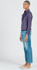 Image of Clara Sunwoo Liquid Leather Jacket - Eggplant