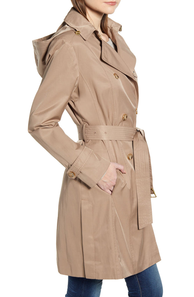 Cole Haan 3/4 Length Belted Trench Coat  - Toffee