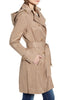 Image of Cole Haan 3/4 Length Belted Trench Coat  - Khaki