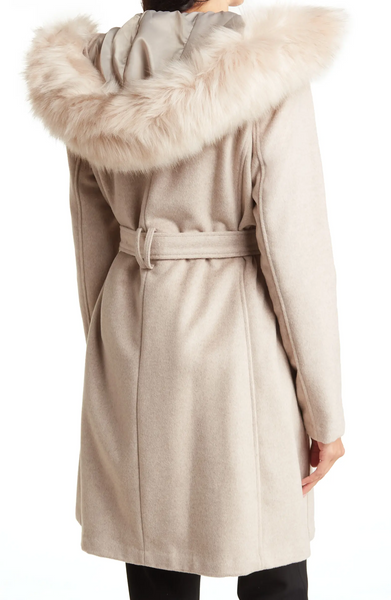 Cole haan top faux fur coat