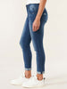 Image of Democracy "Ab"solution Blue Ankle Skimmer Distressed Jean - Blue Vintage