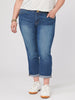Image of Democracy Plus Size "Ab"solution Ankle Crop Jegging - Blue