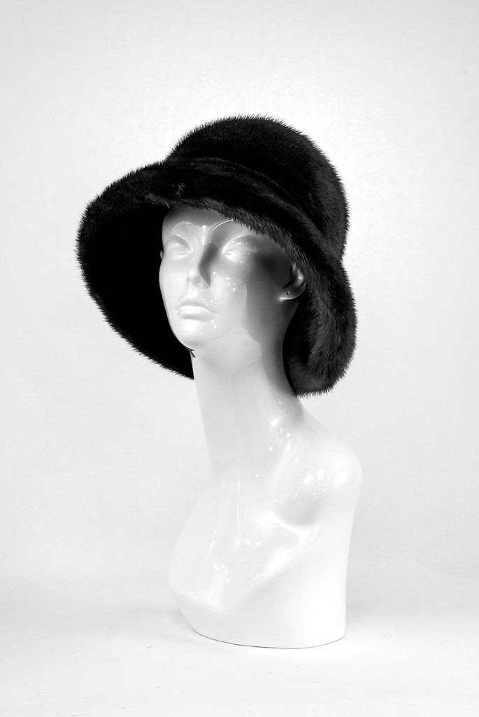 Rippe's Furs Mink Fur Bucket Hat - Black
