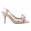 Image of J. Reneé Karunya Bow Front Fabric/Vinyl Slingback - Pastel/Multi