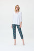 Image of Joseph Ribkoff Geometric Print Cropped Pant - Black/Multi