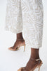 Image of Joseph Ribkoff Wide Leg Tropical Print Crop Pant - Vanilla/Moonstone