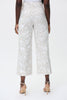 Image of Joseph Ribkoff Wide Leg Tropical Print Crop Pant - Vanilla/Moonstone