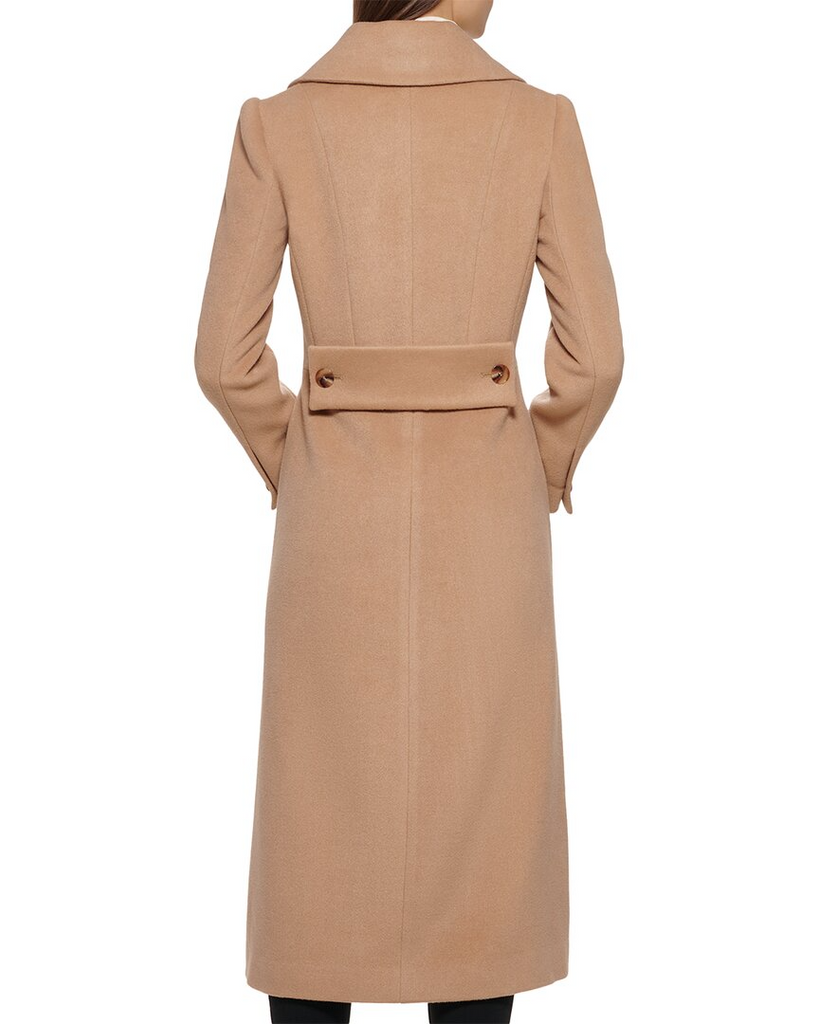 Kenneth Cole Double Breasted Wool Blend Maxi Coat - Camel *Take an Extra 40% Off*