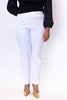 Image of Krazy Larry Pull On Cotton Pique Ankle Pant - White