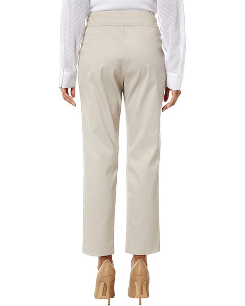 Krazy Larry Pull On Pique Ankle Pant - Stone