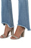 Image of Liverpool Hannah Curved Fray Hem Flare Jean - Oracle Wash