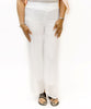 Image of M Made in Italy Silk Overlay Pant - White