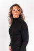 Image of Marble Envelope Collar Sweater - Black